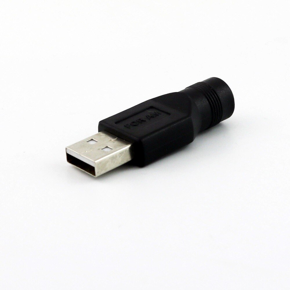 20x USB 2.0 A To 5.5mm x 2.1mm Female Jack DC Power Converter Charger Adapter Connector Straight Black