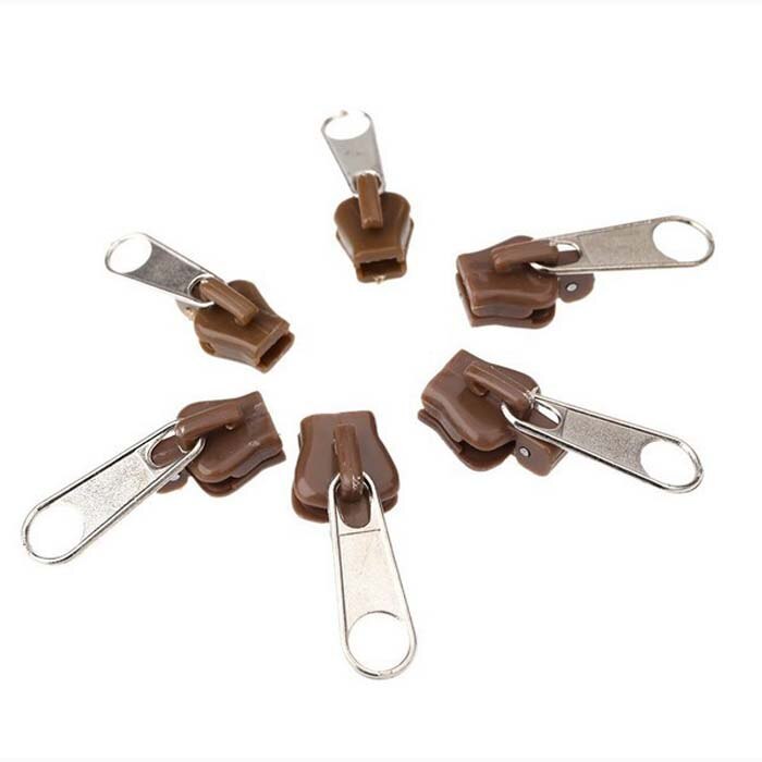 1set(6 uds) arreglar cremallera 3 tamaños diferentes deslizador del tirador de la cremallera de plástico No coser instantánea Kit de reparación de cremalleras universal para todos ¿
