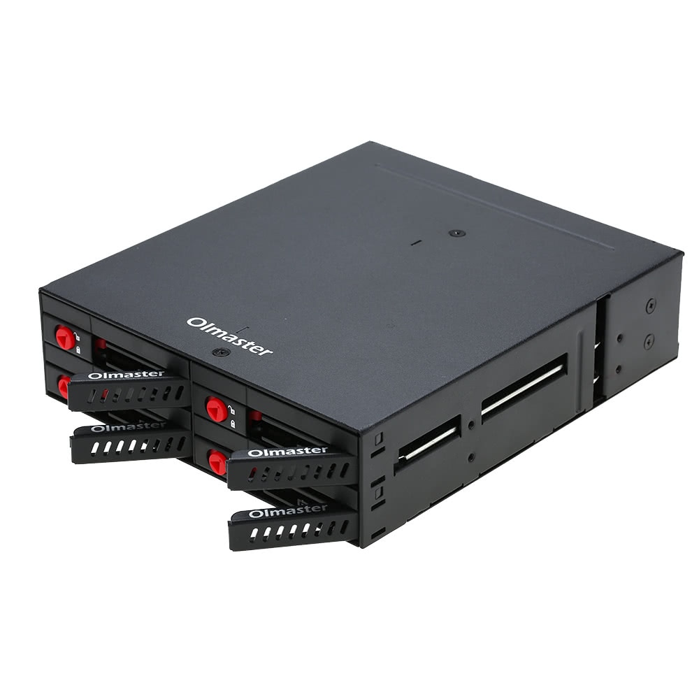 Plate-forme arrière Mobile, avec serrure à clé, Support d'échange à pour disque dur de 2.5 ", 4 boîtes, SATA 6gbps HDD, SSD, 5.25"
