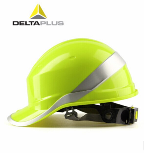 UNS Lagerbier Delta Plus DIAMANT V hoch Sicherheit Helm Hallo Vis Bauherren Harte Hütte mit Kinnriemen: Gelb