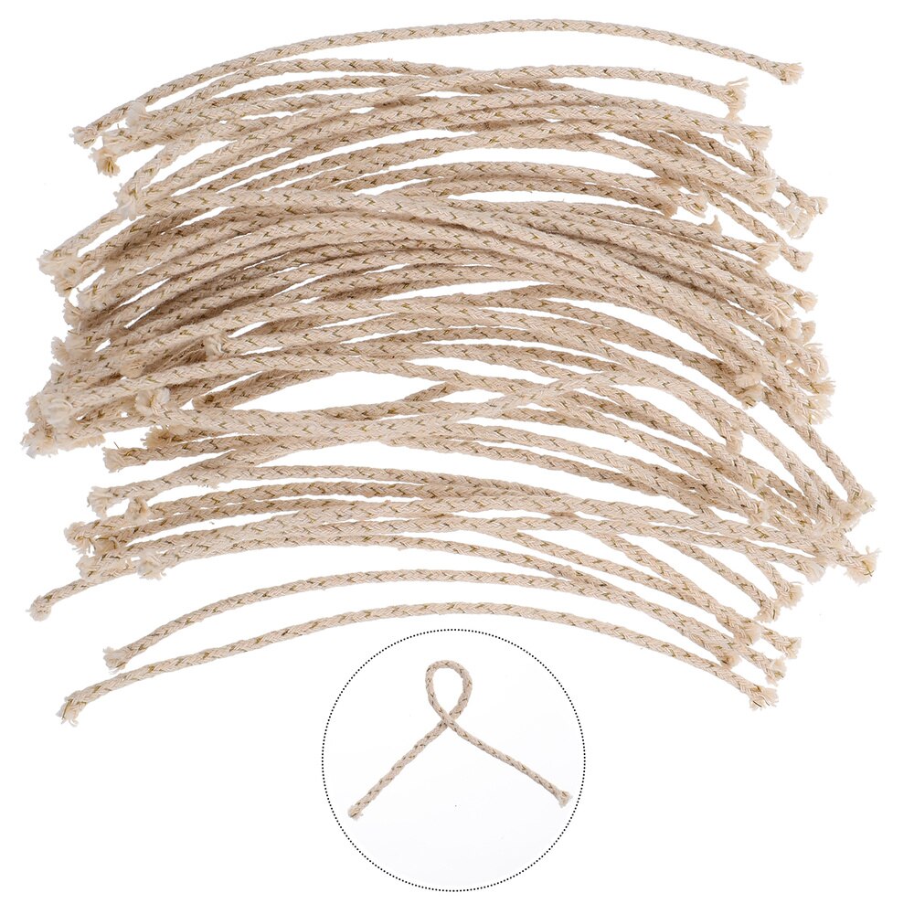 50pcs Alcohol Lamp Cotton Thread Cotton Candle Wick Rope DIY Candle Thread