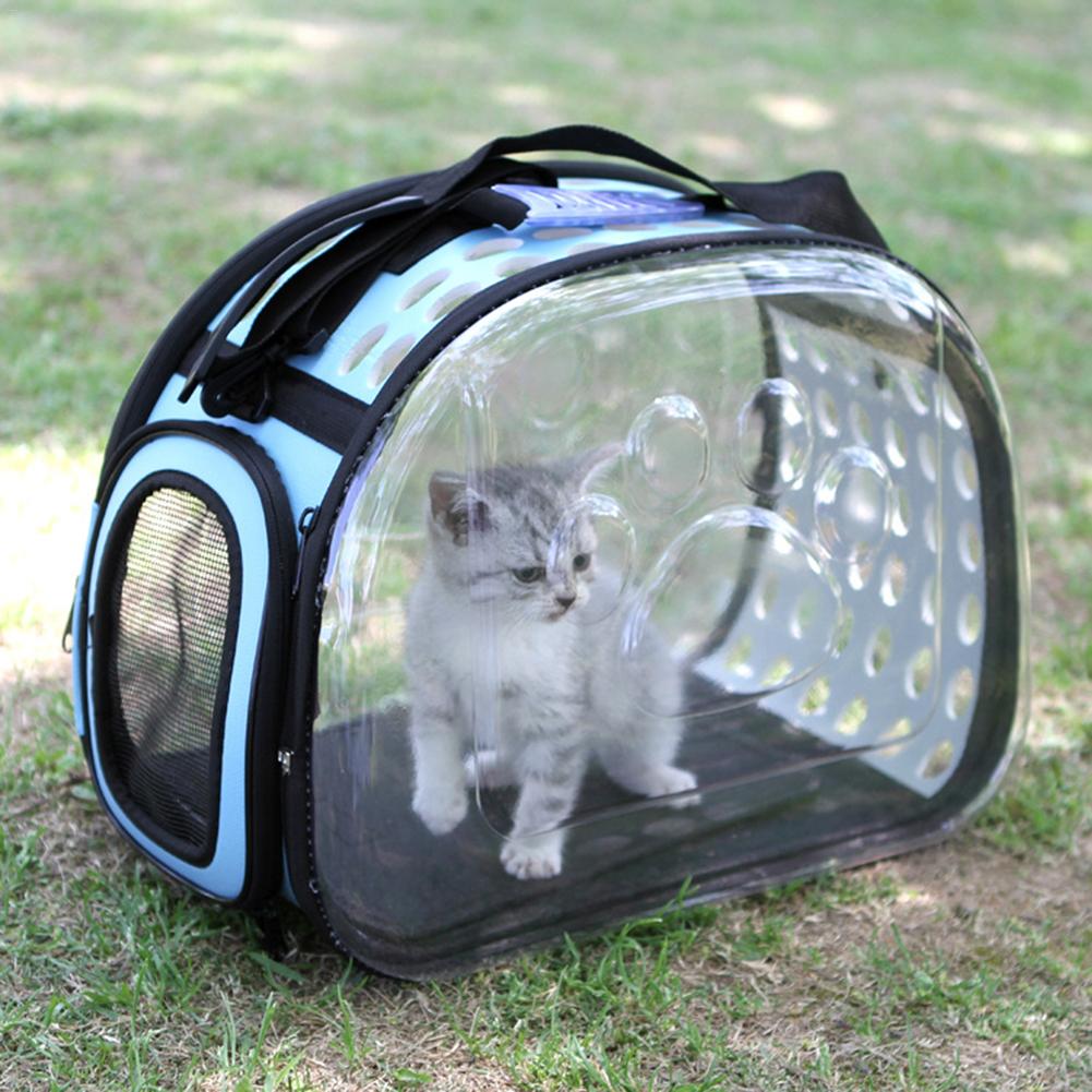 Kleine Size Transparante Kat Carrier Mode Ademend Mesh Kleine Dieren Schoudertas Outdoor Slings voor Kleine Honden en Katten 20E