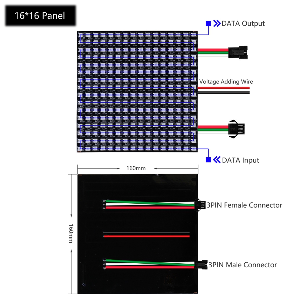 AZDelivery WS2812B Matrix LED RGB Adattabile Individualmente WS2811 WS2812 IC LED Pixel Panel Con Una Matrix Screen Board Con Supporto RGB - Foto 10