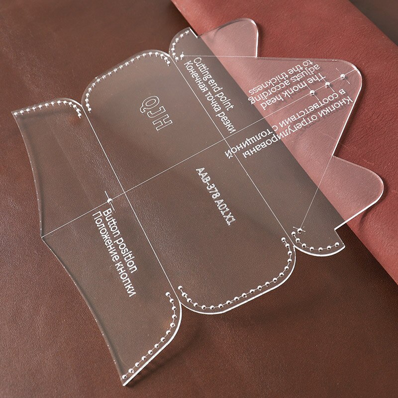 1Set DIY Acrylic Template Delicate Glasses Case Mirror Bag Leather Craft Pattern DIY Stencil Sewing Pattern 17cm*6cm