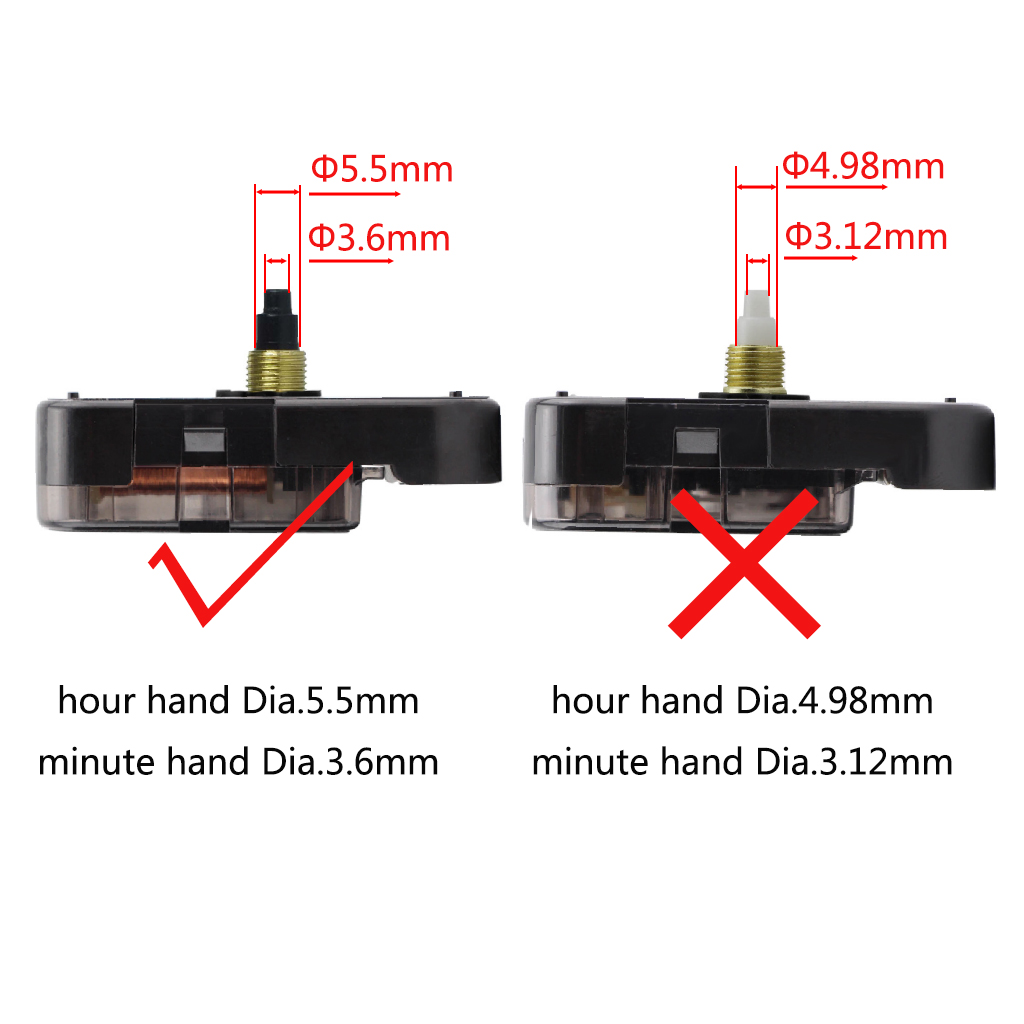 Luminous Glow in the Dark Quartz Clock Hands Pointers Needles for DIY Wall Clock Replacement Accessories