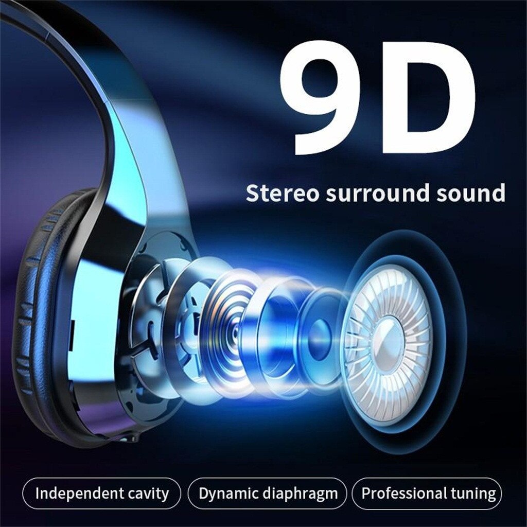 Stereo Oortelefoon Bluetooth Hoofdtelefoon Muziek Headset Fm Ondersteuning Sd-kaart Met Mic Voor Mobiele Xiaomi Iphone Sumsamg #40