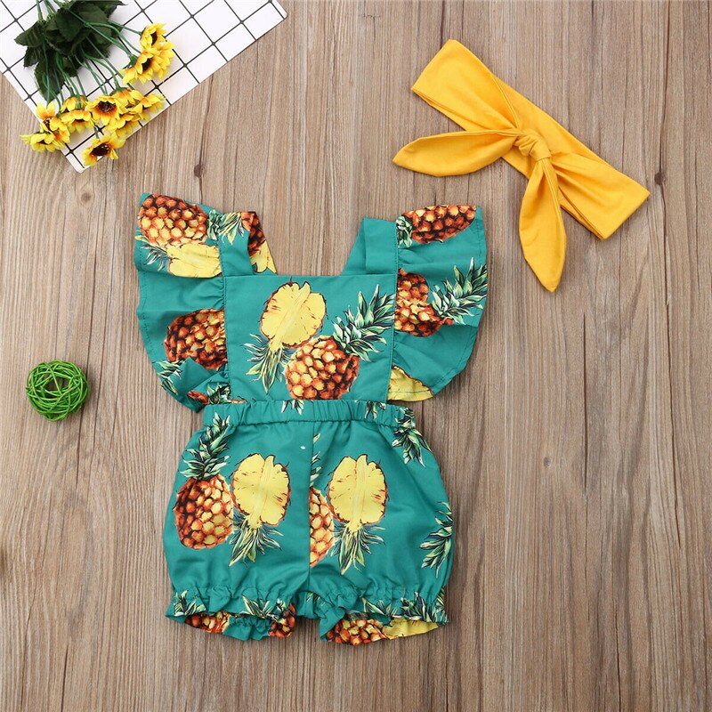 neugeborenen Kleinkind Baby Mädchen Rüschen Strampler Sommer Spitze Blume Baby Mädchen Kleidung freundlicher Gesamt Gesamt Stirnband Outfits