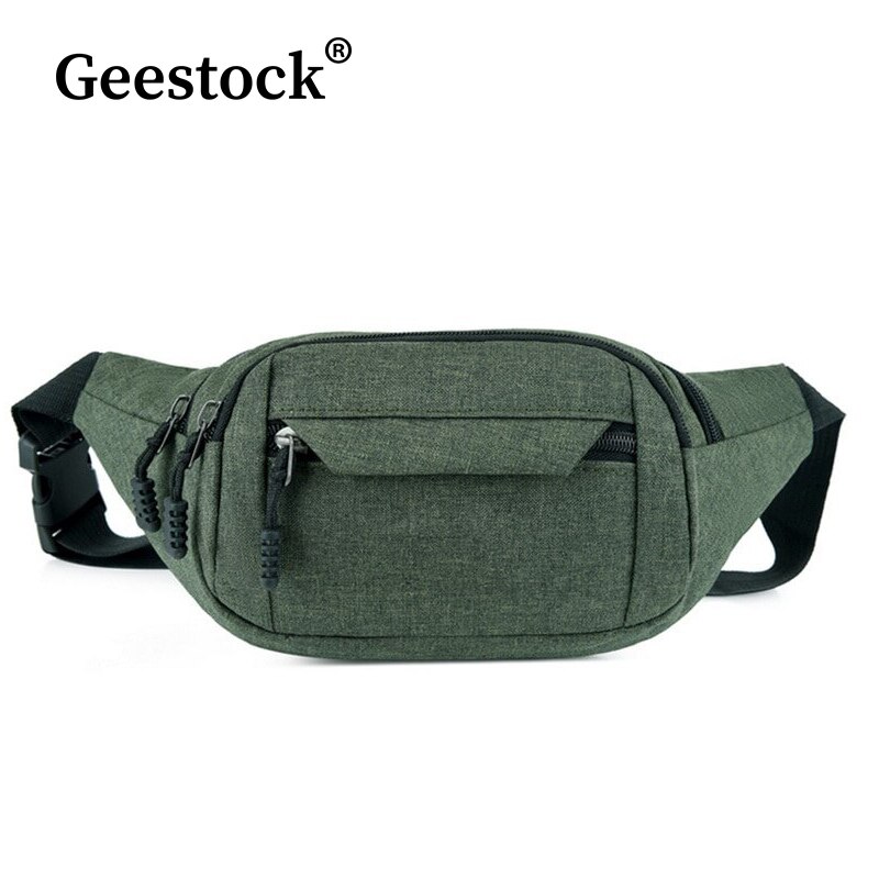 Marsupio da uomo e da donna borsa da cintura in tessuto Oxford moda semplice borsa da donna Casual marsupio: Green