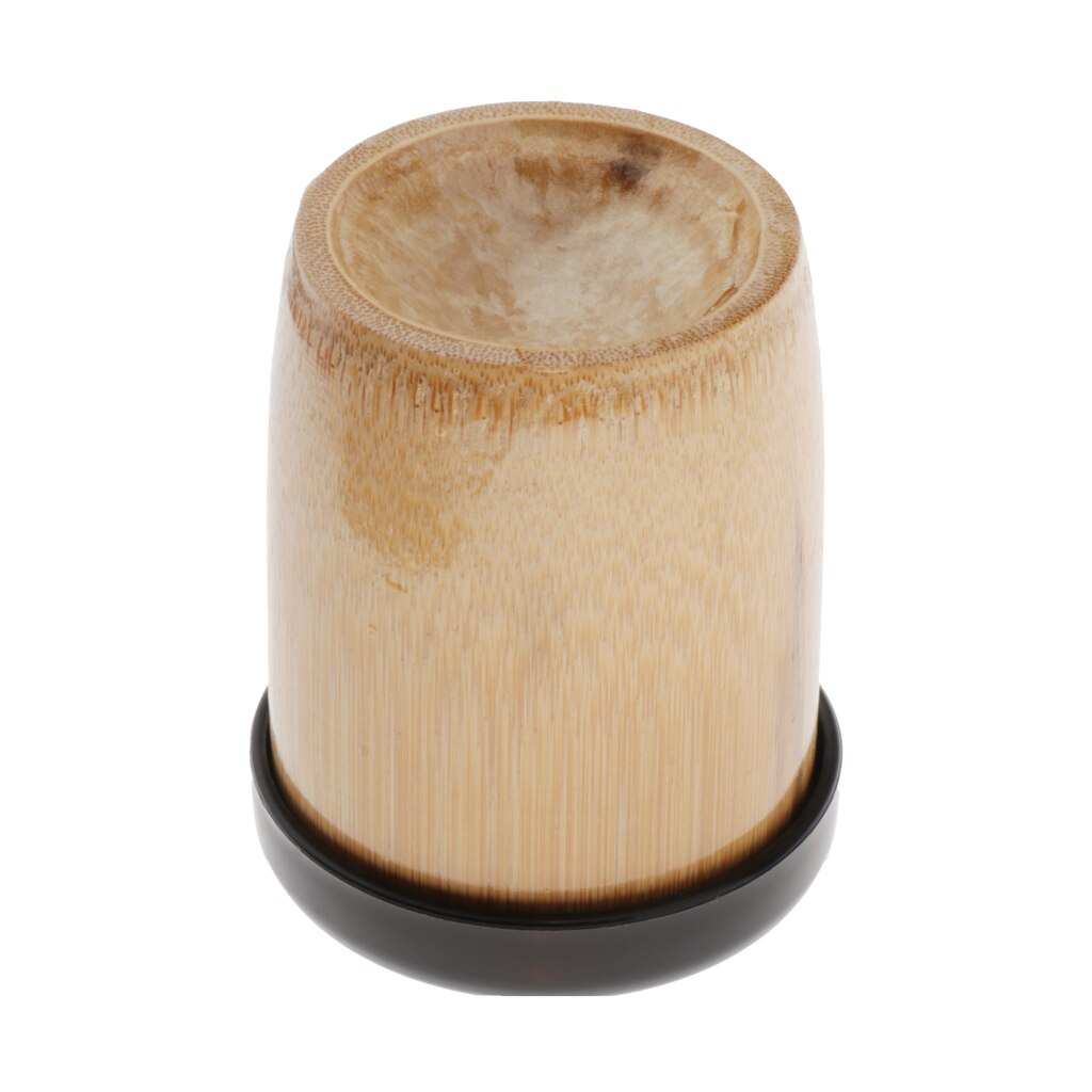 Professionelle Bambus Holz Würfelbecher mit 5Stck 6 Seitige Würfel Punkt Würfel für Farkle Spiele: golden