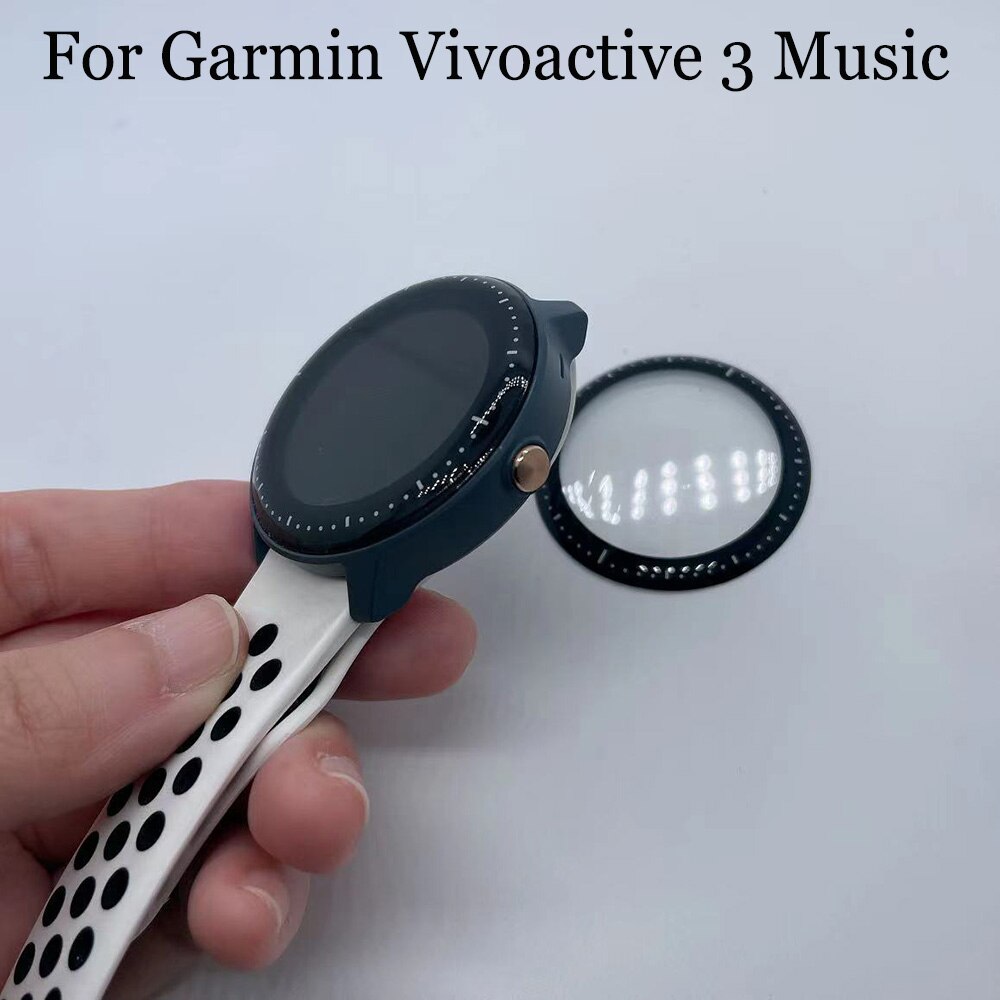 Eenvoudig Te Installeren Clear Full Cover Screen Protector Scratch Proof Beschermende Film 3D Gebogen Rand Film Voor Garmin Vivoactive3 Muziek