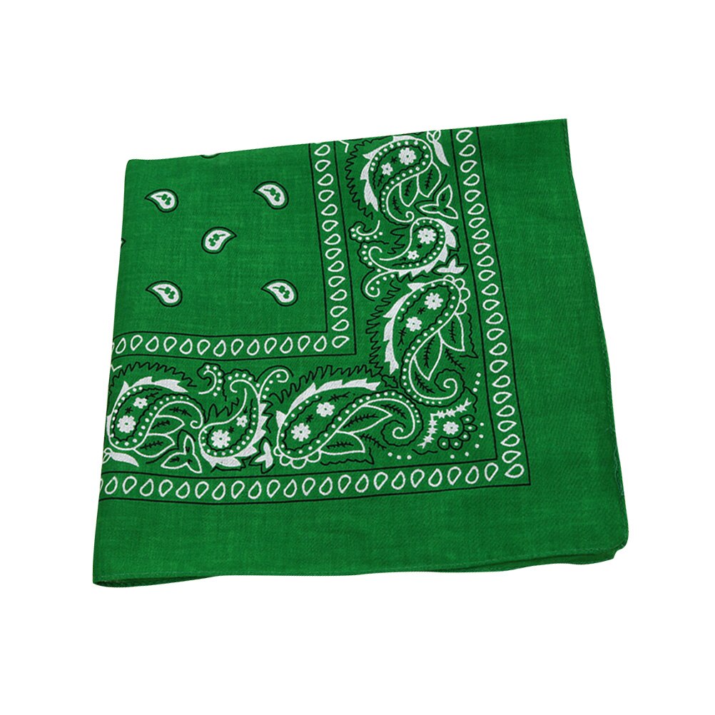 Pañuelos absorbentes para el sudor Bandana estampada de algodón multiusos (verde)