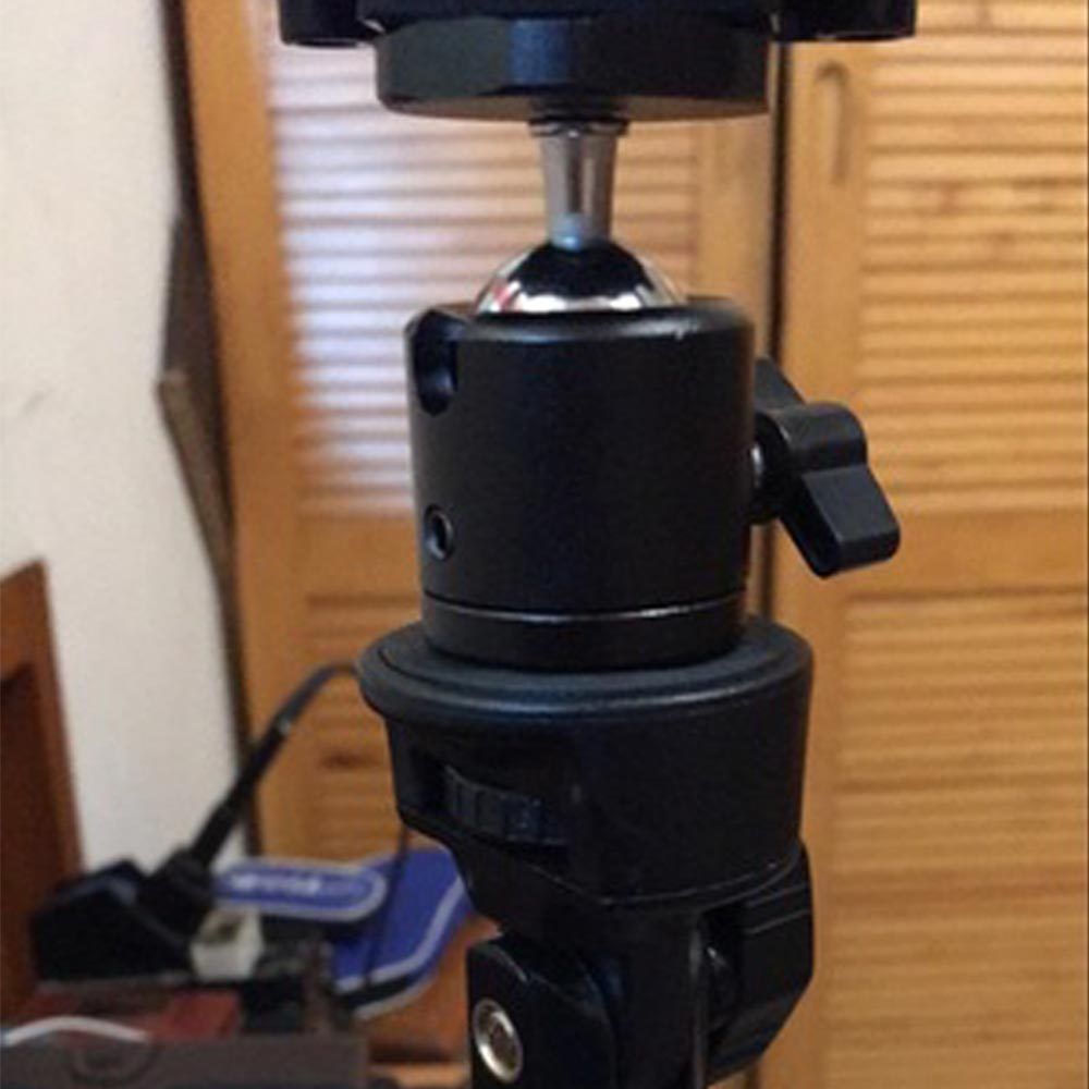 Mini cabeza de bola giratoria de 360 grados duradera, tornillo de 1/4 pulgadas, montaje en trípode de cámara DSLR, soporte de bola para luz de Flash/trípode/monopié