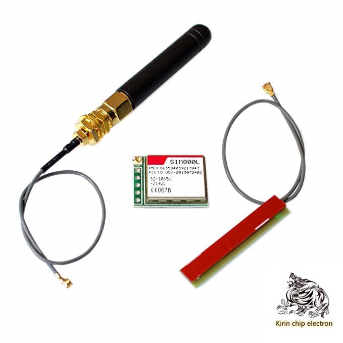 3pcs / lot green sim800l GPRS TCP IP module self elastic card slot Microsim card GSM SMS: A three-piece