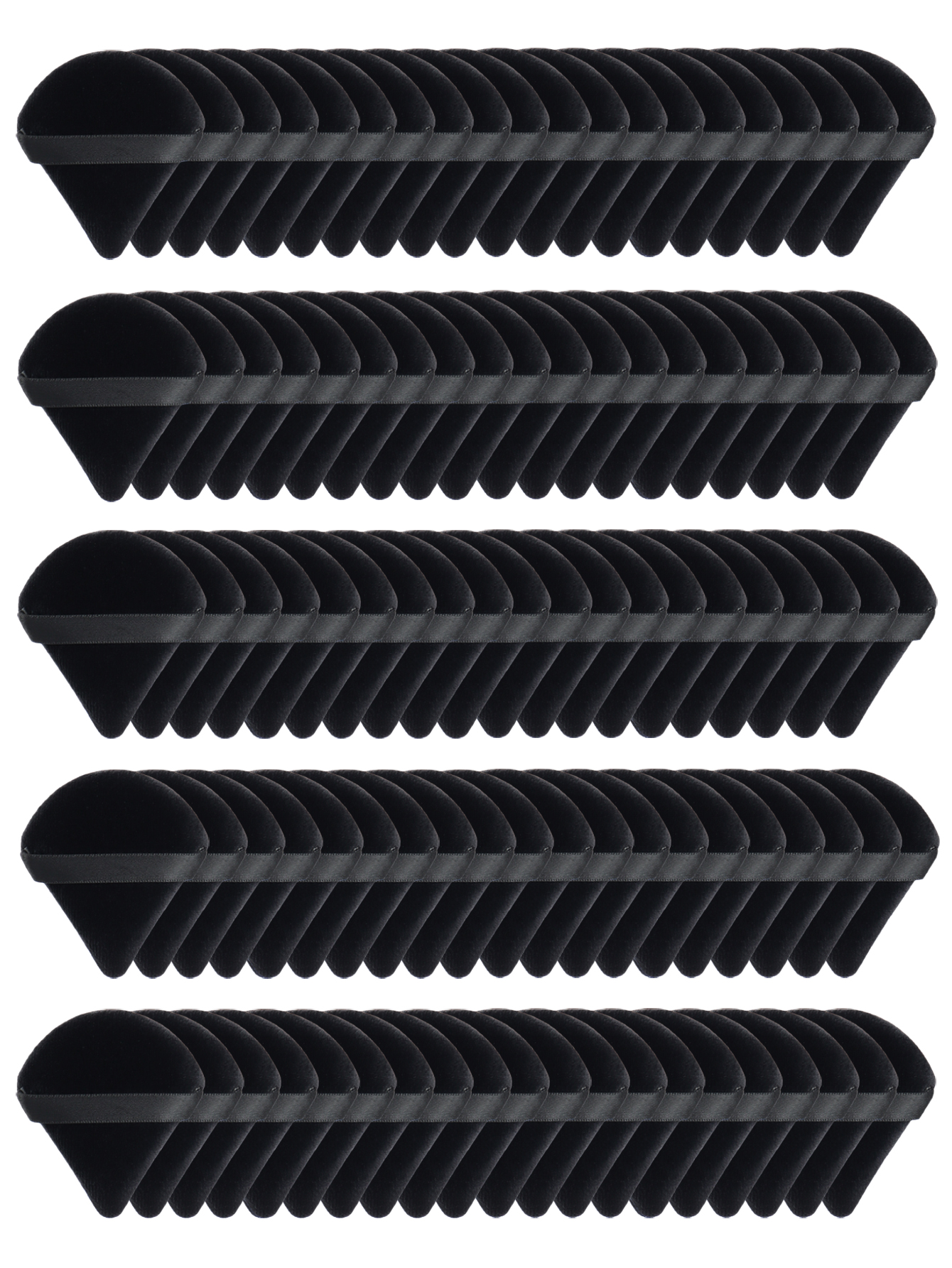 Black Triangle Powder Puff Facial Makeup Sponge Soft Velvet Cosmetics Puff Mixer Beauty Foundation Make-Up Sponge Makeup Access: Rose Red