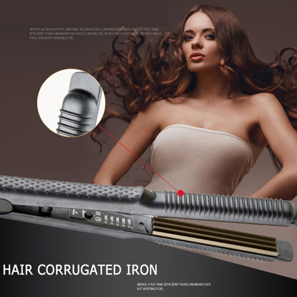 Golfplaten Haar Pluizig Haar Styler Golf Golfkarton Crimper Golven Voor Lady Straightening Hair Iron Styling Tool