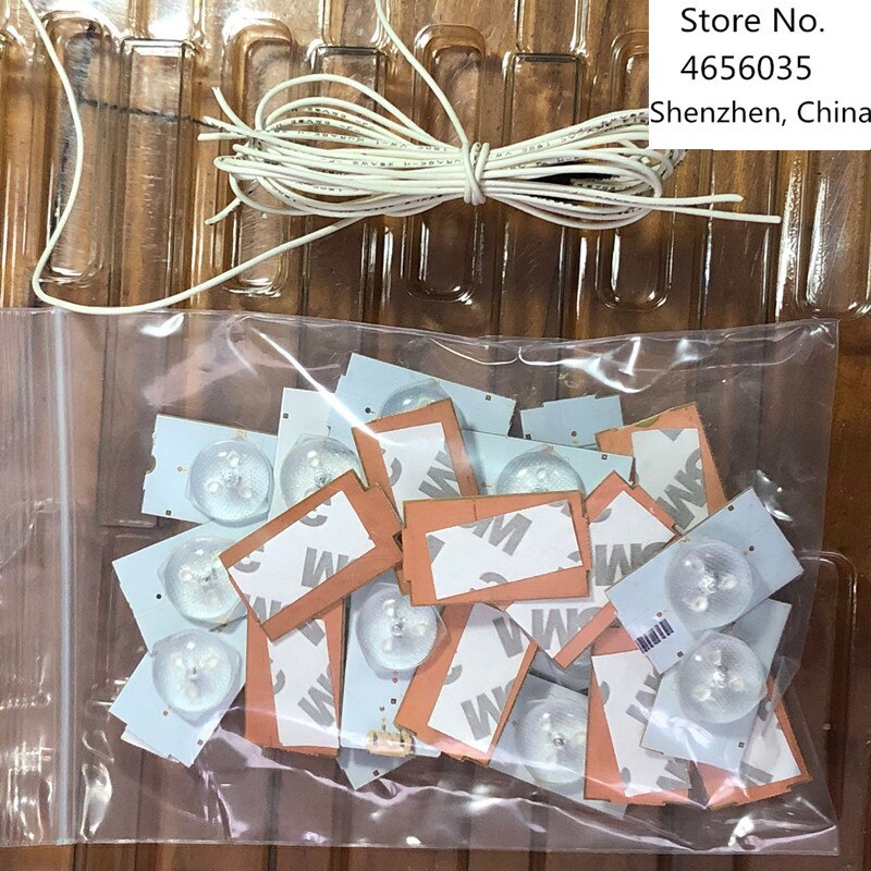 50PCS/Lot 100% Highlight and good 3V SMD Lamp Beads with Optical Lens Fliter for 32-65 inch LED TV Repair