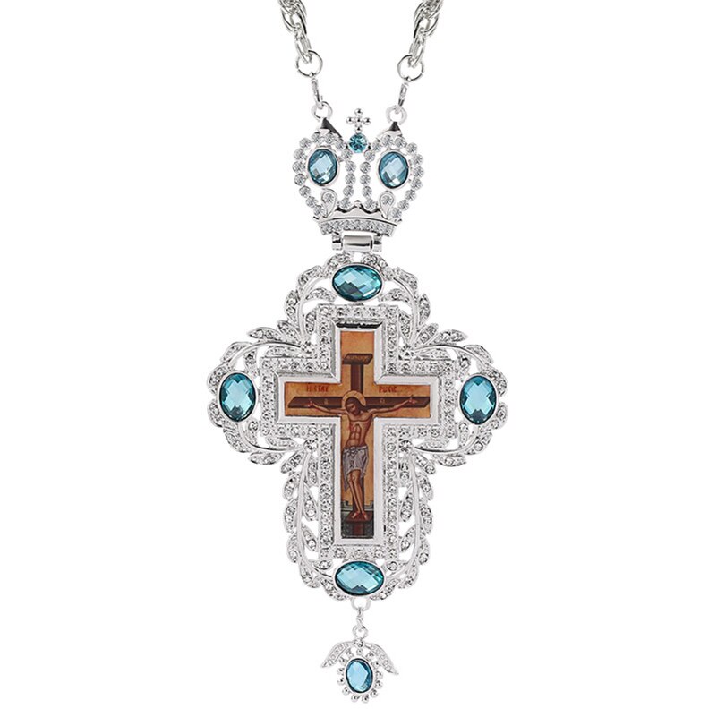 Orthodoxe Ornament Katholieke Decor Ornament Borstvinnen Kruis Voor Priesters Kerk Articulos Religiosos Catolicos Крестик Православный: only necklace