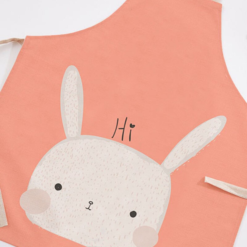 1Pcs Dier Patroon Katoen Schort Volwassen Slabbetjes Thuis Koken Bakken Koffie Winkel Schoonmaken Schorten Keuken Schoonmaken Accessoires