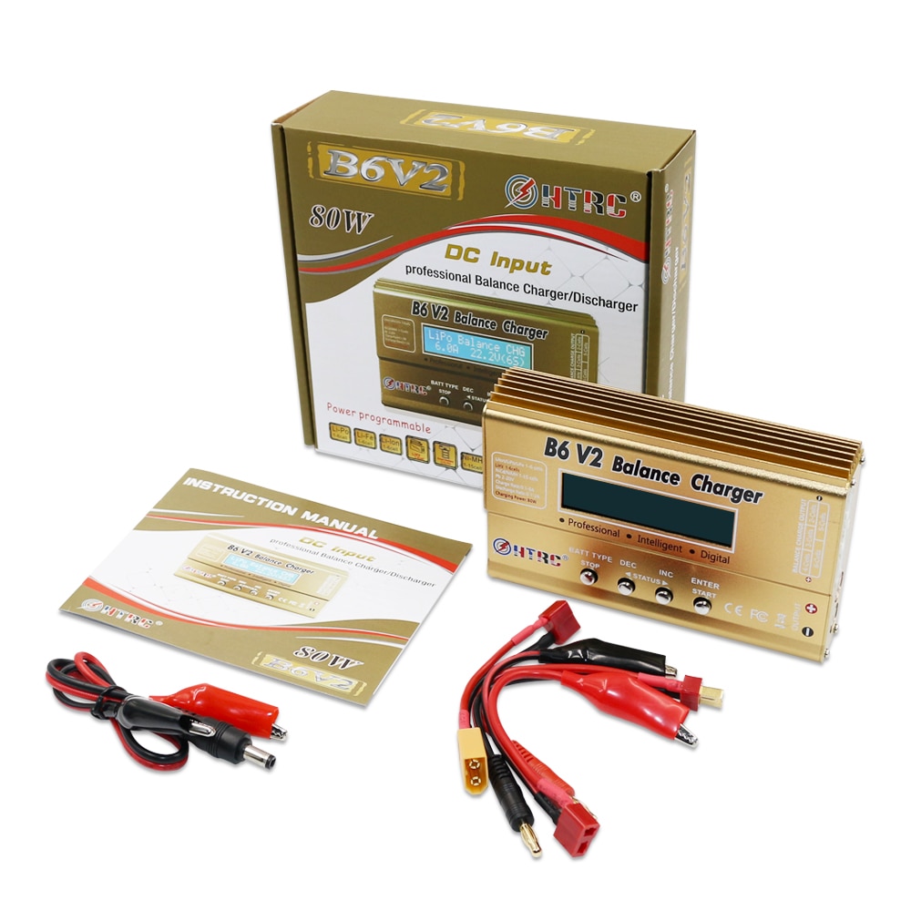 Htrc Imax B6 V2 80W Professionele Digitale Batterij Balans Lader Ontlader Voor Lihv Lipo Liion Leven Nicd Nimh Pb batterij