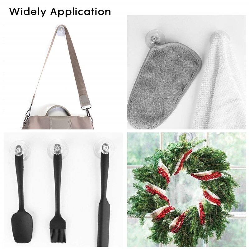 Suction Cup Hooks 60mm 80mm Suction Cup Screw Hook Plastic Sucker Pads Screw Hooks for Bathroom Wall Door Glass Window