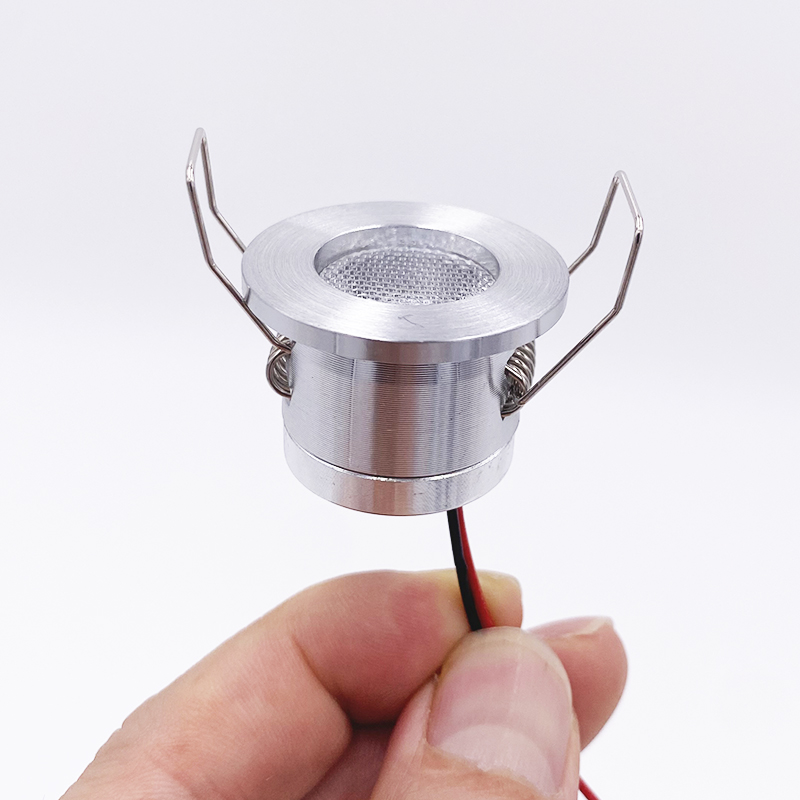 Foco interior Downlight 12V 24V 1W Mini LED delgado regulable montaje empotrado recorte 28mm luz de techo gabinete escaparate lámpara de Camper