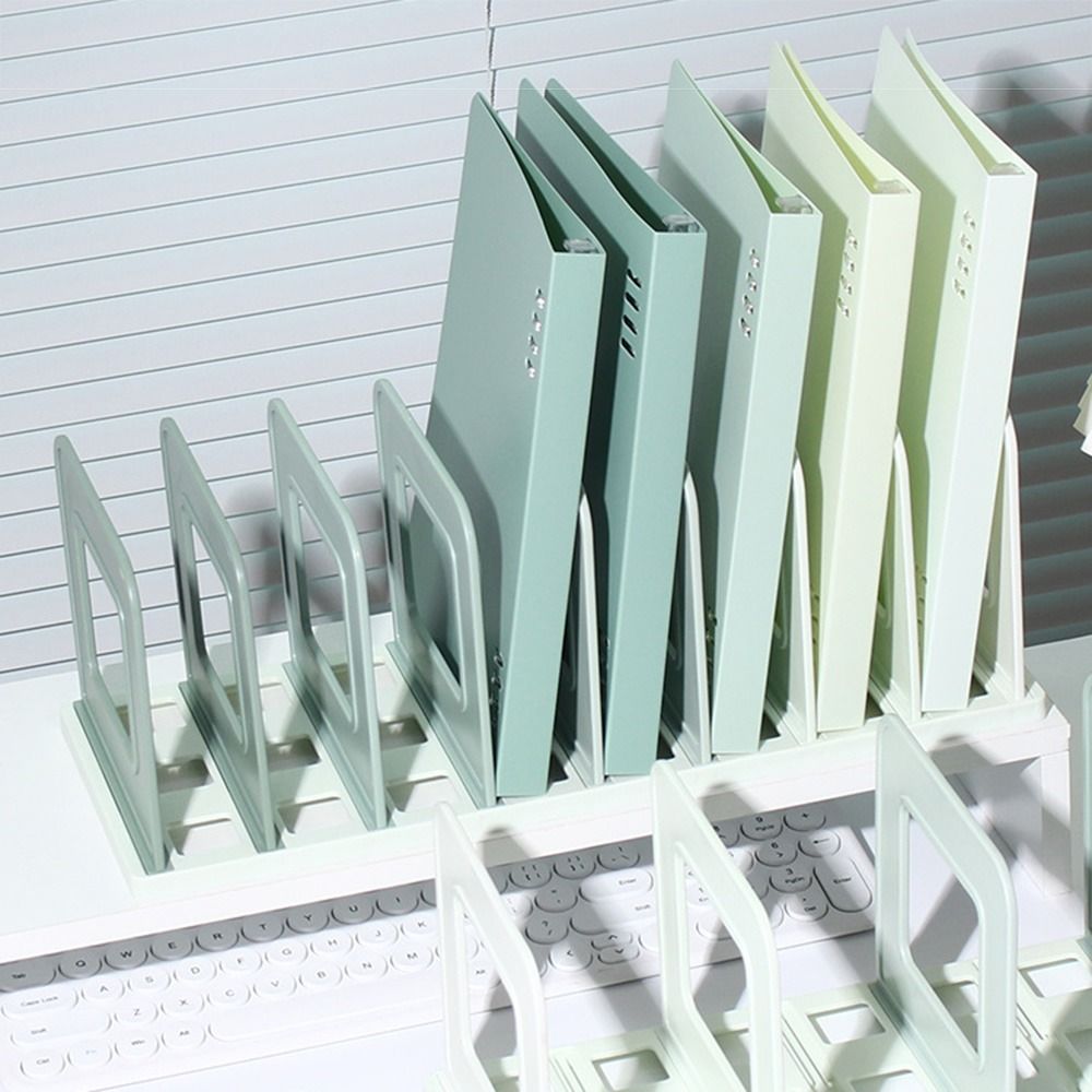 Adjustable Detachable Bookends Non-slip Dividers Vertical Book Holder Space Saving Easy To Install Desktop Book Stand Documents