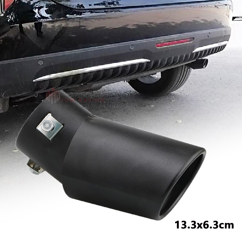 Embout de silencieux d'échappement universel en acier inoxydable, noir, pour voiture