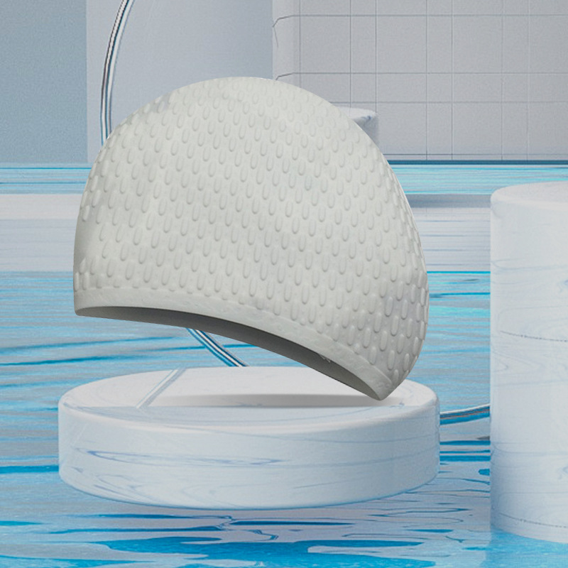 Silikon badehette voksen vann badehette ms. langt hår badehette vanntett sklisikker ørebeskyttende badehette