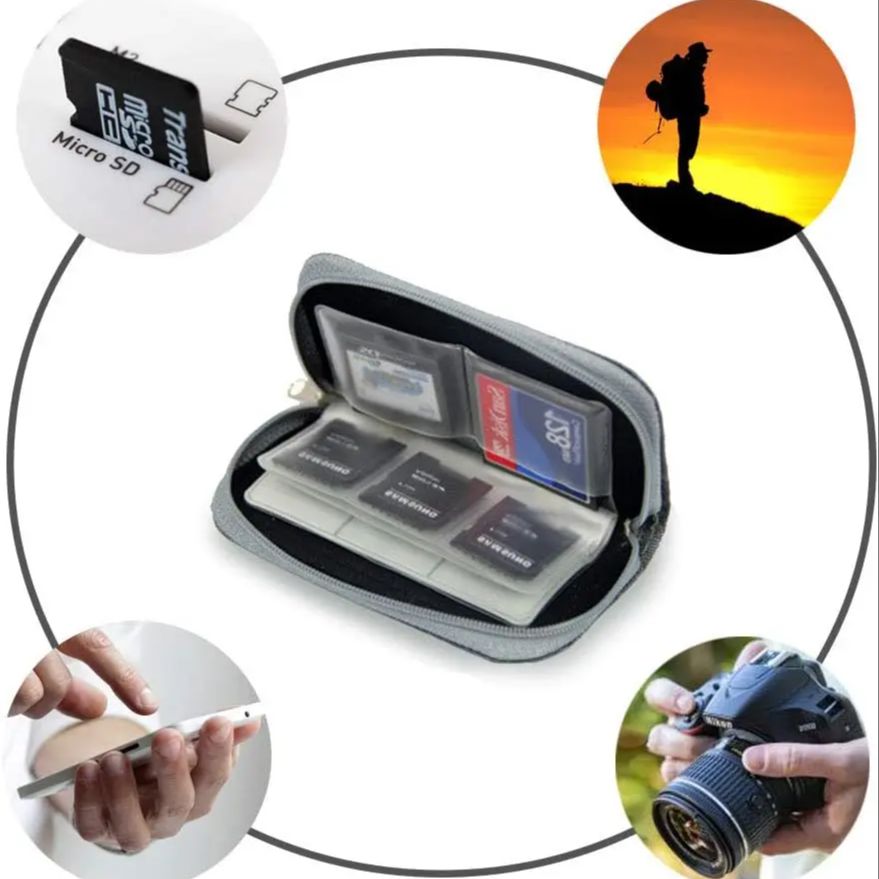 Étuis pour cartes mémoire SD Micro SD CF SDXC SDHC, pochette de transport pour cartes mémoire Flash, organisateur, sac de rangement multimédia