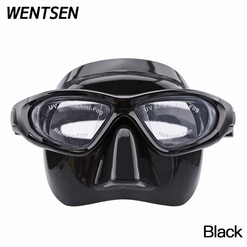 Free diving glasses Snorkel kit diving equipment underwater diving mask for freediving snorkeling set freedive goggles: Black