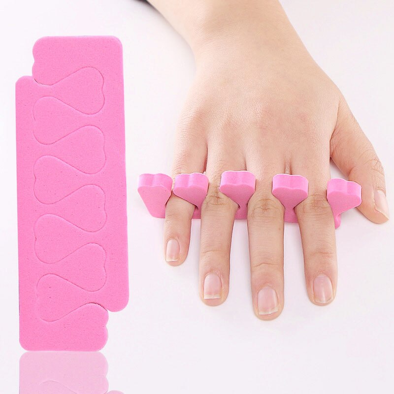 Séparateur d'orteils et de doigts en mousse éponge douce, outil de manucure et pédicure pour Salon de Nail Art, coussin de lissage orthodontique, soins des pieds, 1 paire/2 pièces