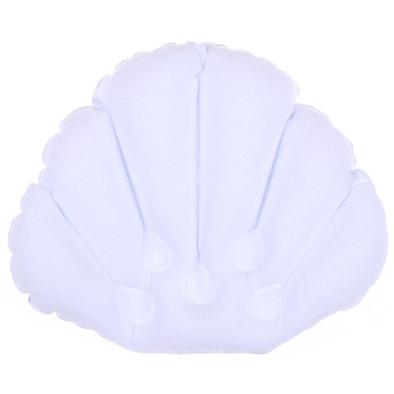 Soft Home Spa Inflatable Bath Pillow Cups Shell Shaped Neck Bathtub Cushion Support Pillow Bathtub Cushion: WT