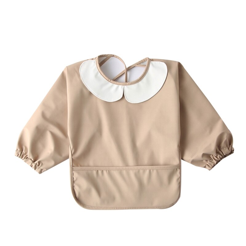 Waterdichte Pu Baby Bib Burp Doek Met Voedsel Pocket Zuigelingen Kinderen Lange Mouw Voeden Tekening Kiel Schort Jongens Meisjes Stuff: 5