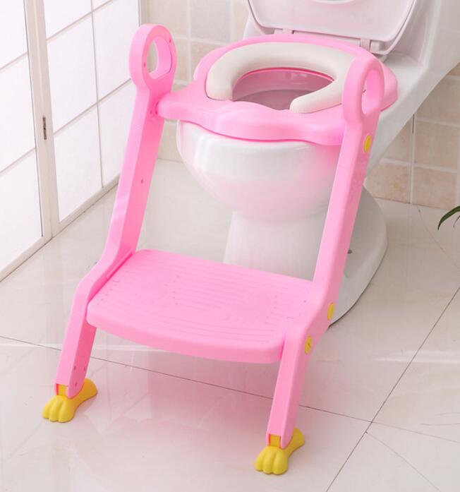 Baby Wc Ladder Stoel Potty Seat Stap Up Peuter Toilet Training Krukje Voor Meisjes En Jongens: Roze