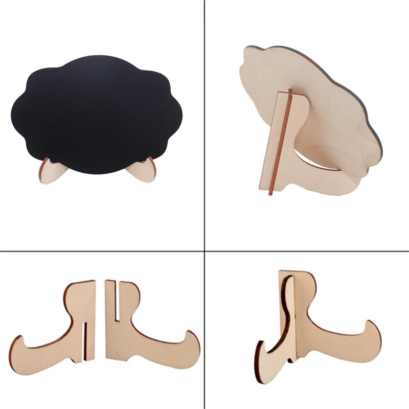 20 Pack Wooden White Framed Chalkboard Labels with Easel Stand Mini Chalkboard Blackboard for Food Cards for Wedding