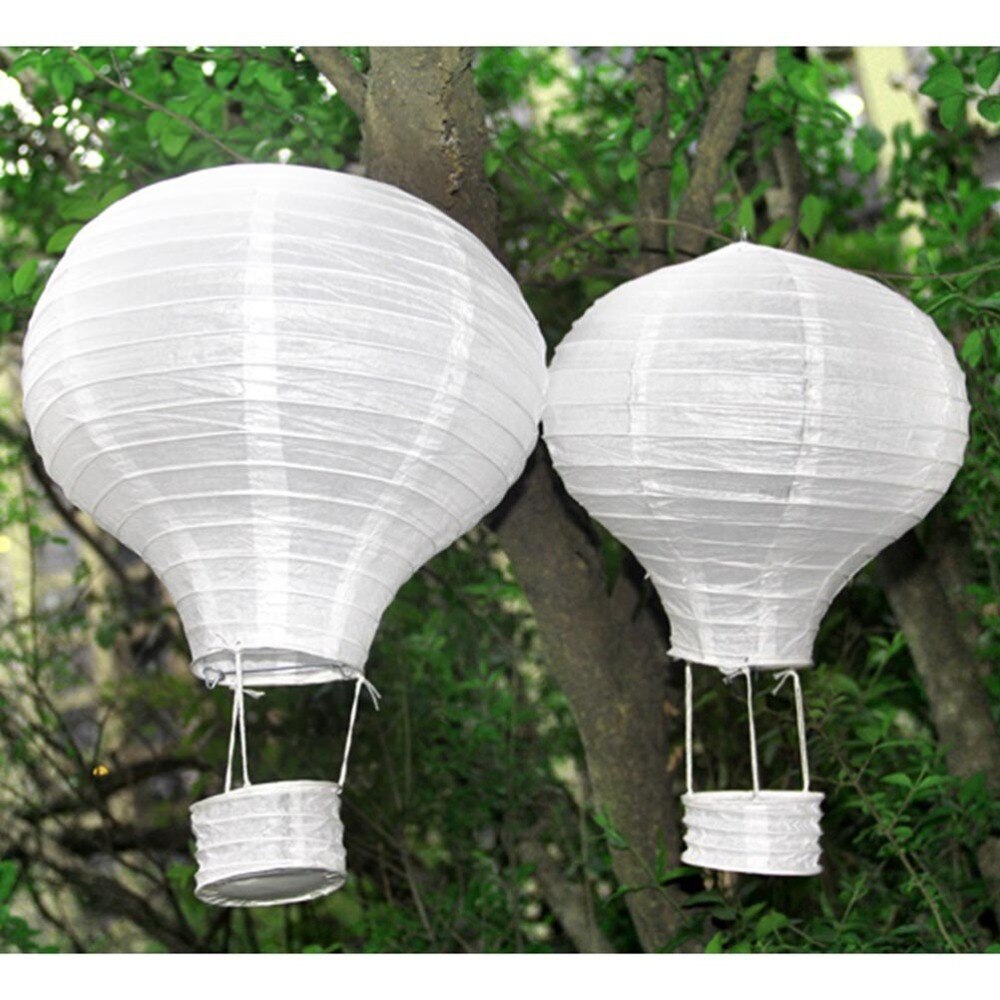 4 stuks papieren lantaarns, unieke chique luchtballonvormige lantaarns voor een feestje thuis