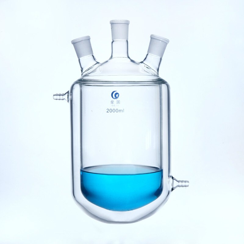 1pc 50ml to 2000ml Double-layer Reactor Glass Jacketed Reaction Flask