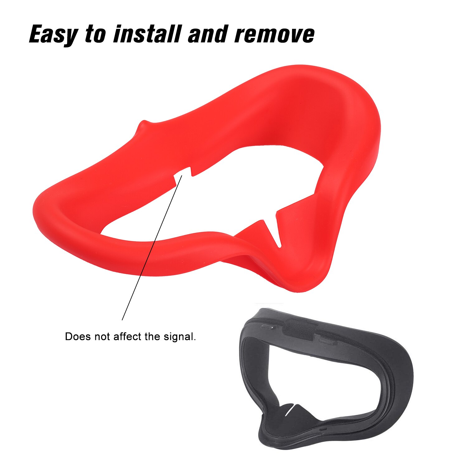 Silicone Pad Sweatproof Light Blocking VR Face Cover Washable Silicone Material for Oculus Quest VR for Virtual Headset