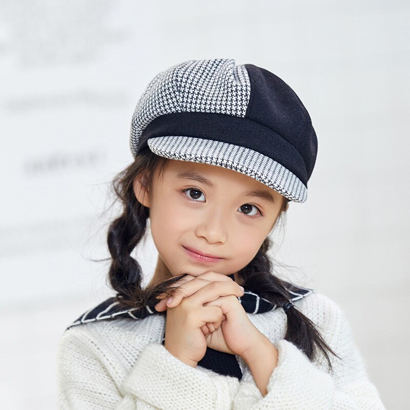 Vintage Hat Ladies Classic Octagonal cap Cap Autumn&Winter Hat for women: Orange