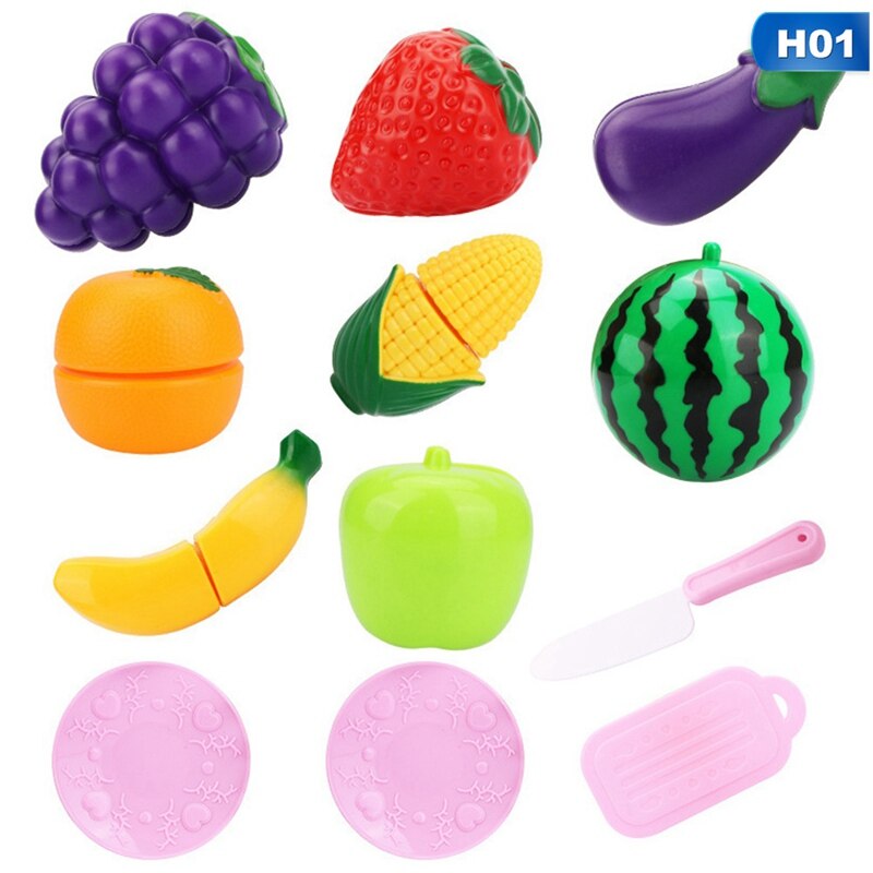 1 Set Kids Supermarkt Winkelen Boodschappen Kar Speelgoed Voor Meisjes Keuken Speelhuis Simulatie Vruchten Pretend Baby Speelgoed: H01