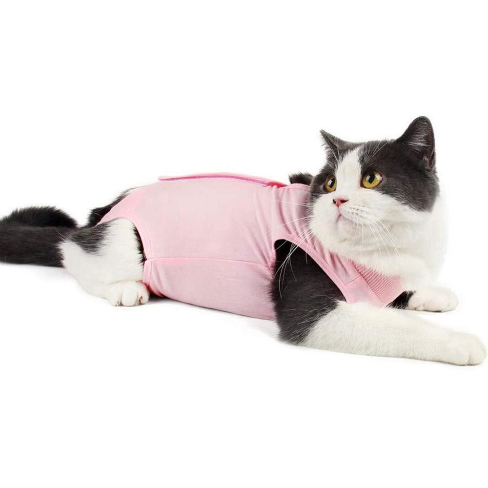 Ropa para mascotas, chaleco suave Anti lamer para gato, Camiseta de algodón para mascotas, chaleco elástico para cachorro, camisa para gatito