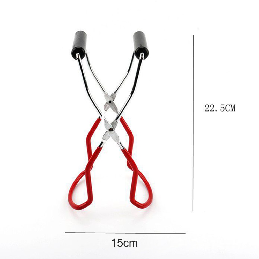 Canning Jar Lifter with Grip Handle Stainless Steel Can Lifter Tongs Jar Clip Heat Resistance Anti-clip Mason Jar Glass Lifter