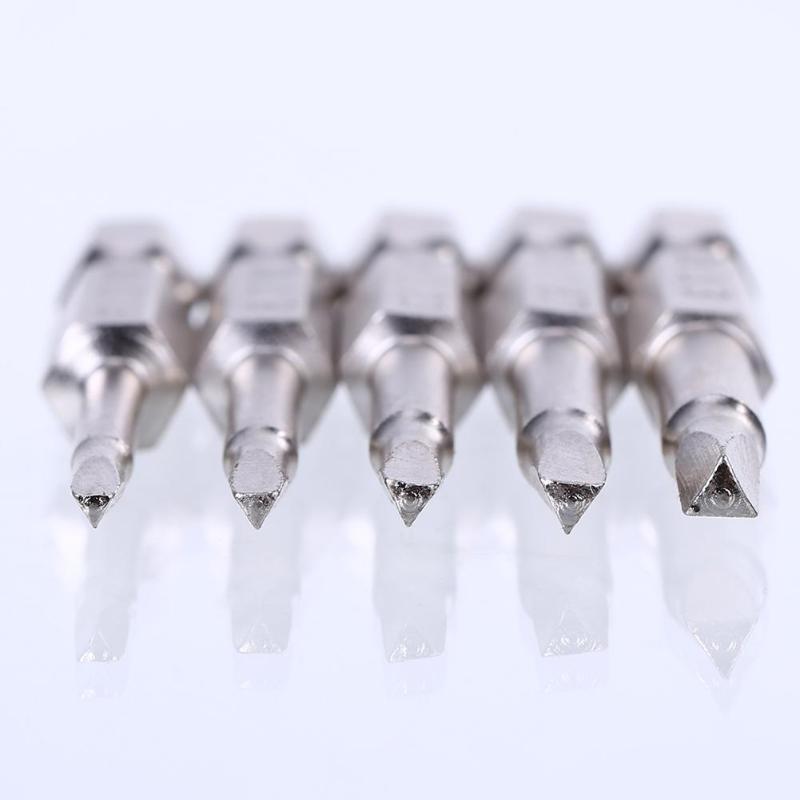 Ponteiras de parafuso triangular da liga de aço s2, 5 unidades pontas de chave de fenda magnética antiderrapante parafuso triângulo cabeça 1.8/2/2.3/2.7/3mm