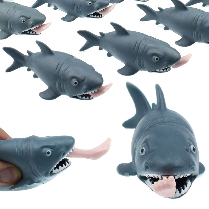 1 Pc Anti Stress Squeeze Speelgoed Creatieve Bijten Been Shark Speelgoed Plastic Grappige Parodie Truc Voor Kids