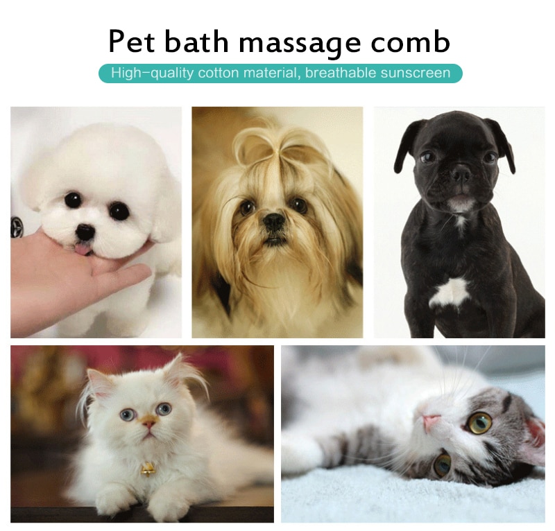Hond Bad Borstel Kam Pet Spa Massage Borstel Zachte Silicone Honden Katten Douche Haar Grooming Cmob Hond Schoonmaken Tool dierbenodigdheden