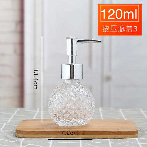 Botella de desinfectante de manos para Baño de Hotel, dispensador de Gel de ducha, botella de prensa, dispensador de jabón, botella vacía de vidrio para loción: Blanco