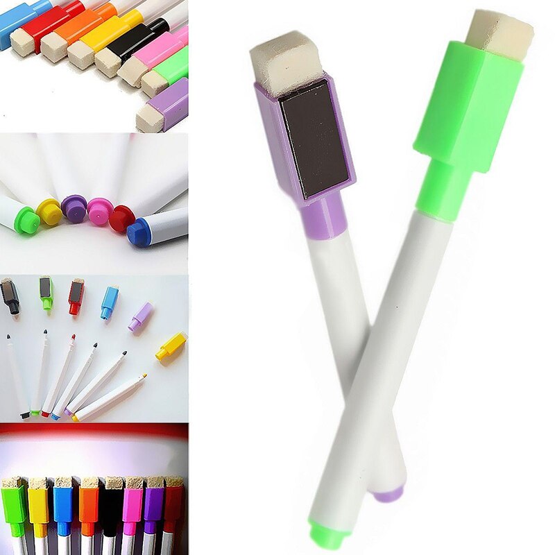 8 Colors Whiteboard Blackboard Marker Pens with Magnetic Eraser Drawing Painting