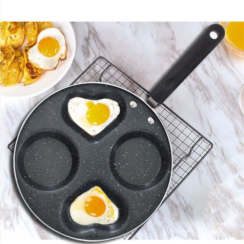 Firhuls omelet pande til æg skinke pandekager maker stegepander køkken non-stick ingen olierøg morgenmad grill pande kogepande