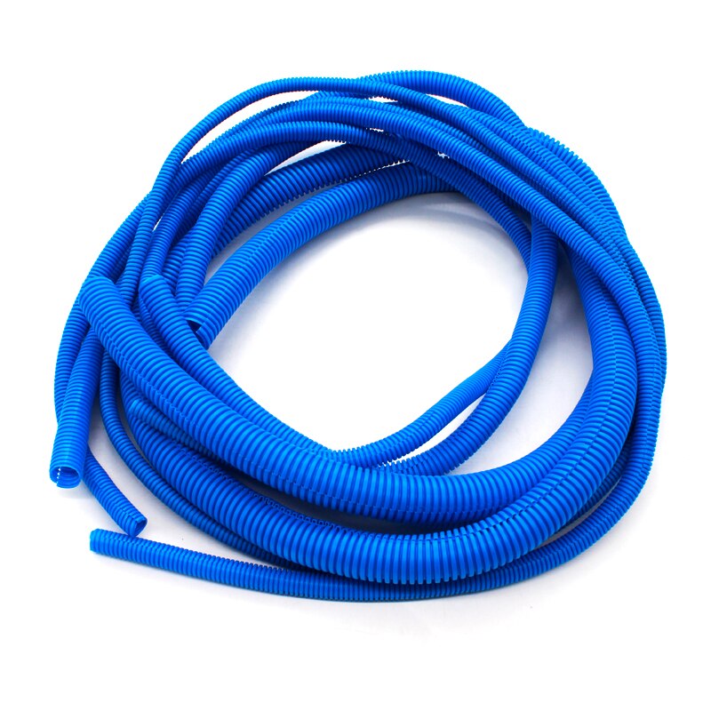 DEFT-tubo Flexible de PP corrugado para coche, conducto de aislamiento, carcasa de arnés de cables, 2M, 8mm-25mm, 4 Uds.: blue