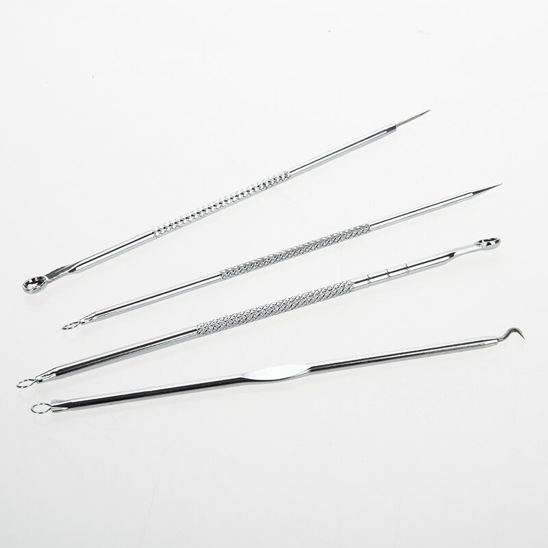 4 pc mee-eters reiniger remover comedonen acne schoonheid vlekjes tool set extractie mee-eter tool reinigings removers  h7 u 0